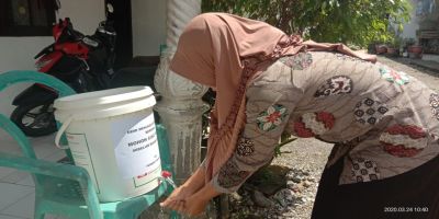 Menyikapi Instruksi Bupati Kebumen tentang Pencegahan Virus Corona, Pemdes Penimbun sediakan Tempat Cuci Tangan